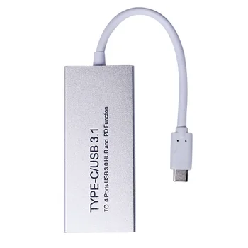 

Usb Type C/Usb 3.1 To 4 Ports Usb3.0 Hub With Pd Function Splitter Charge Cable Adapter For 2018 Macbook Air/Pro 13/15
