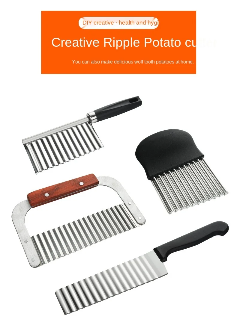 Coltello Ondulato Per Verdure Olakin - Acciaio Inox, Tagliapatate Professionale - Foto 10