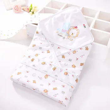 

Baby Sleeping Bag Swaddling Single Layer 0-3 Months 80*80cm Kids Blanket for Newborn Infant Soft Cotton Summer Bed Sleeping Bags