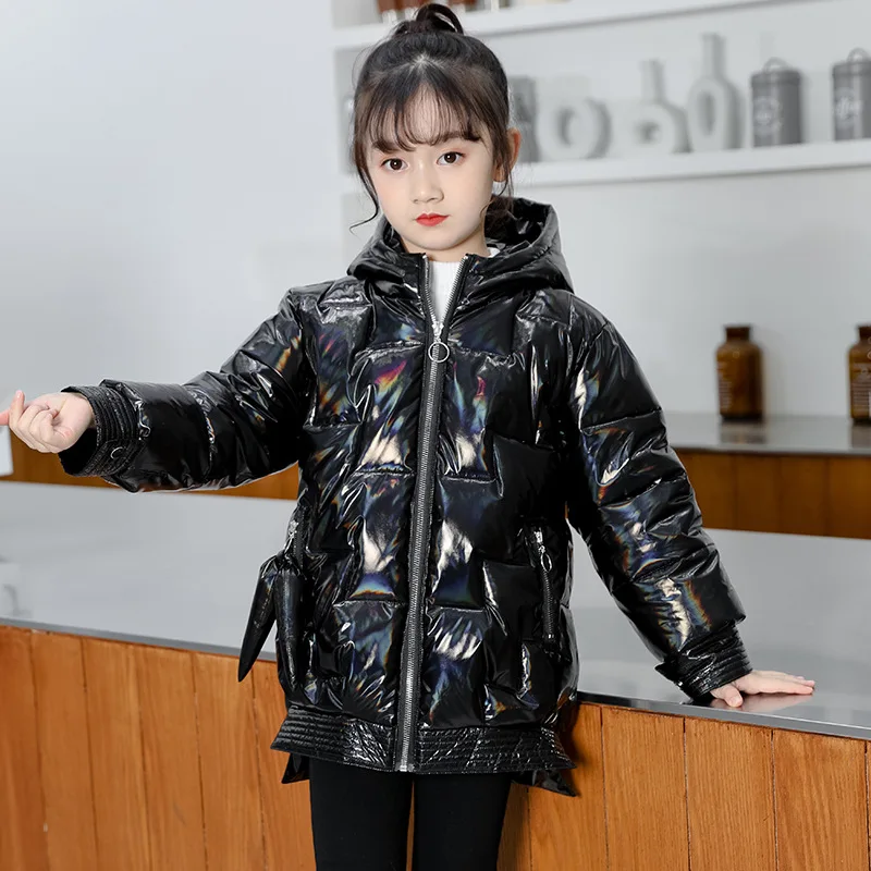 

Winter Jacket for Girl Fashion Hooded Teenager Kids Parka Coat Waterproof Outerwear Children Clothing Snowsuit 6 8 10 12 14 Year
