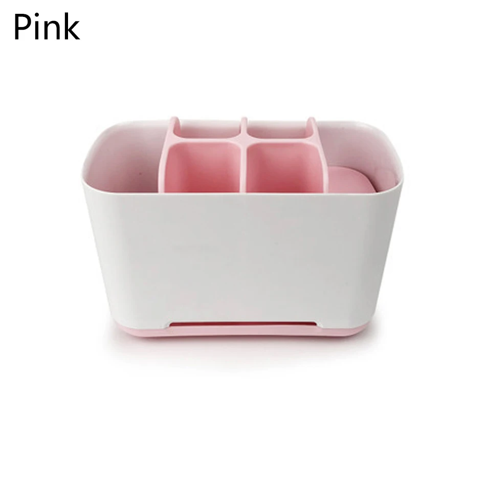 Pink Держатель для зубных щеток, щетка для макияжа, электрическая зубная щетка, держатель для зубной пасты, органайзер, чехол, подставка, аксессуары для ванной комнаты - Цвет: Pink
