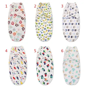 

Newborn Baby Printed Swaddle Wrap Blanket Infant Muslin Envelope Sleeping Bag