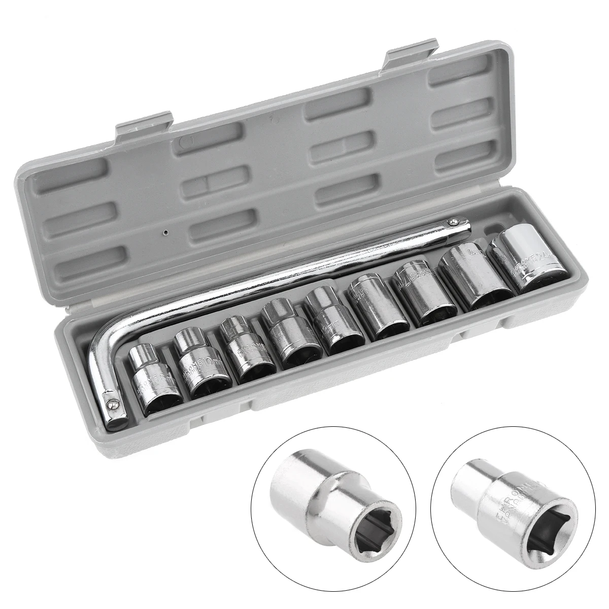 

10pcs/set Auto Repair Socket Wrench Chrome Vanadium Steel Sleeve Auto Maintenance Combo Tools Car Repair Tool Set for Car Repair