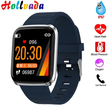 

116 pro color screen smart watch pk 116 plus multi-sports tracker heart rate monitor blood pressure oxygen smartwatch women