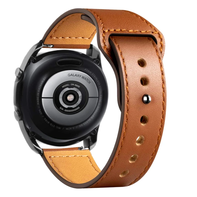 Correa de cuero para Samsung Galaxy watch 5/6/pro/4/classic 44mm 40mm  Active 2/3/S3/Huawei GT-2-Pro watch 4, 20mm, 22mm - AliExpress
