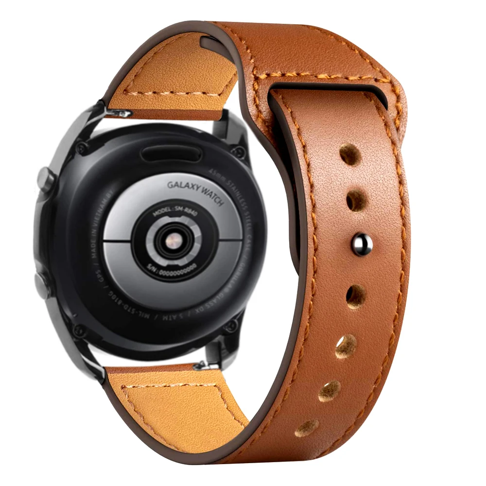 Кожаный ремешок для Samsung Galaxy watch 4 Classic/Active 2/3/42 мм/46 мм 20 22 браслет Huawei GT/2/3 Pro |