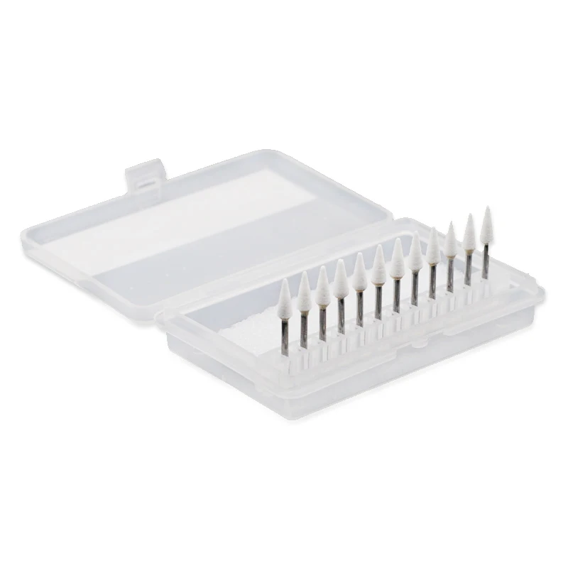 

Dental Lab Supply White Stone Porcelain Resin Handpiece Polishing Burs FG Model FL2/CN1