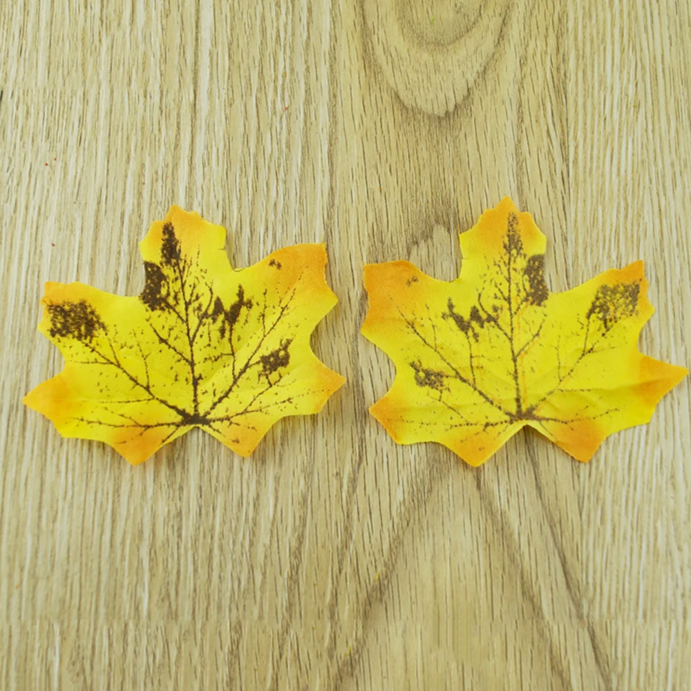 100 шт Искусственные осенние кленовые листья смешанные цветные кленовые листья 8*8 см