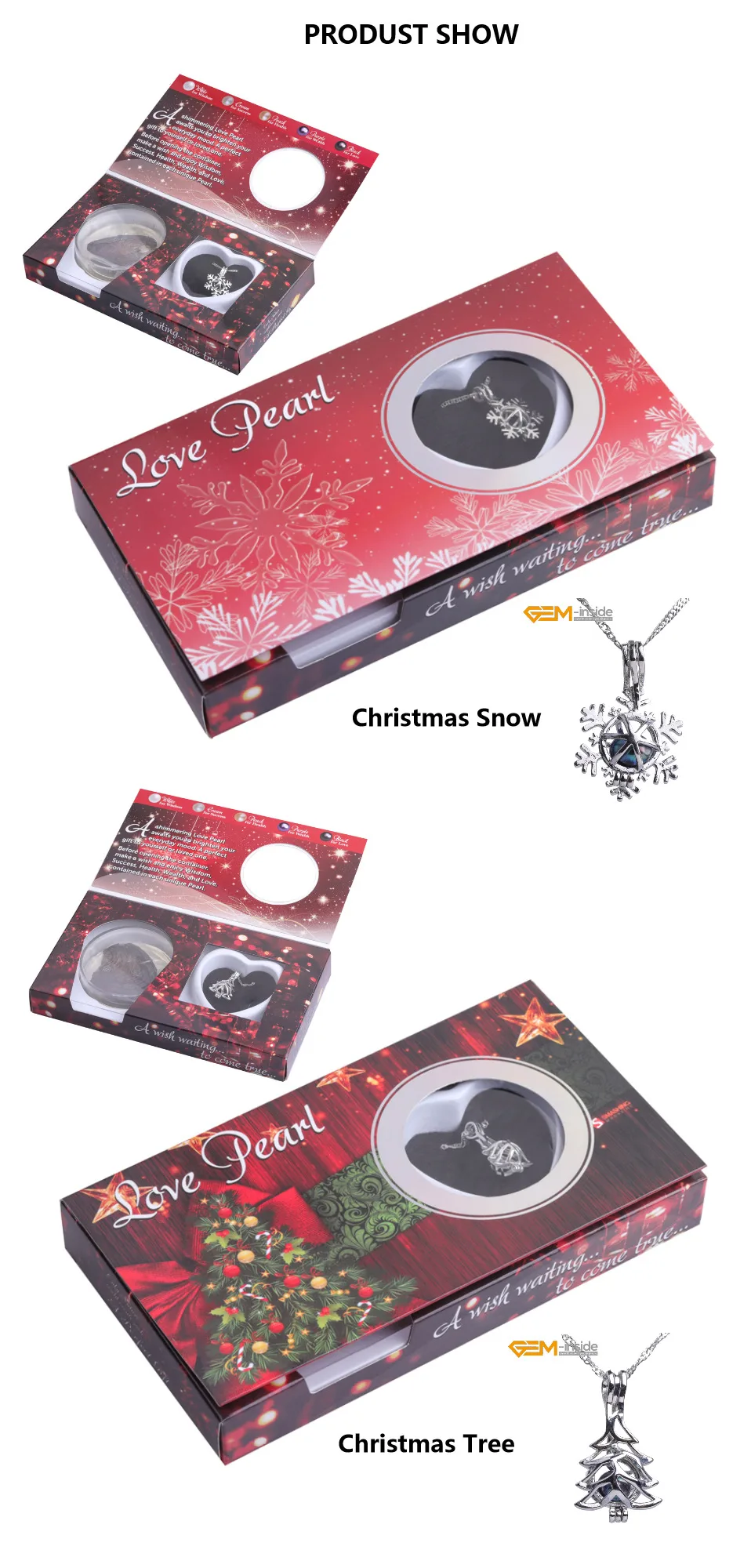 Натуральный пресноводный жемчуг Merry Christmas Wish Box набор колье Oyster DIY Ювелирные изделия вакуумная упаковка клетка любовь для женщин подарок 1 коробка