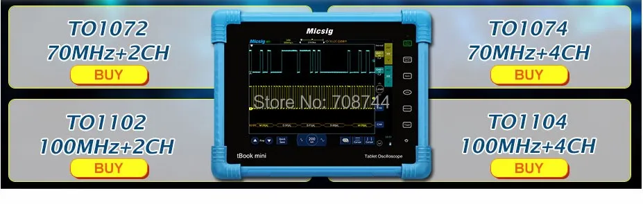 Micsig Цифровой настольный осциллограф TO1152 150 МГц 2CH 1G Sa/s частота дискретизации в реальном времени автомобильные осциллографы Комплект Новое поступление