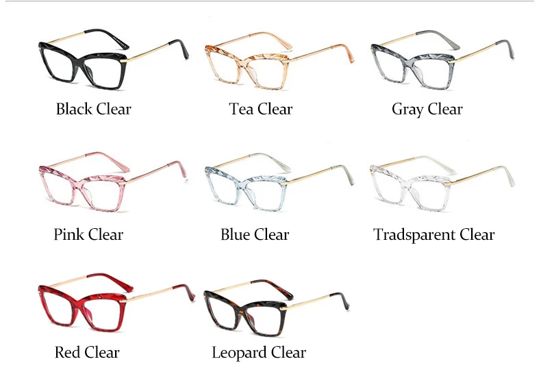 Модные брендовые прозрачные очки в оправе, женские сексуальные Квадратные прозрачные очки для компьютера, женские кошачьи глаза, женские очки