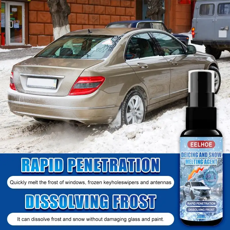

30ml Car Fire Extinguishing Agent Glass Spray Snow Melting Agent Winter Window Melting Snow Spray Deicing Anti-ice Spray Tool