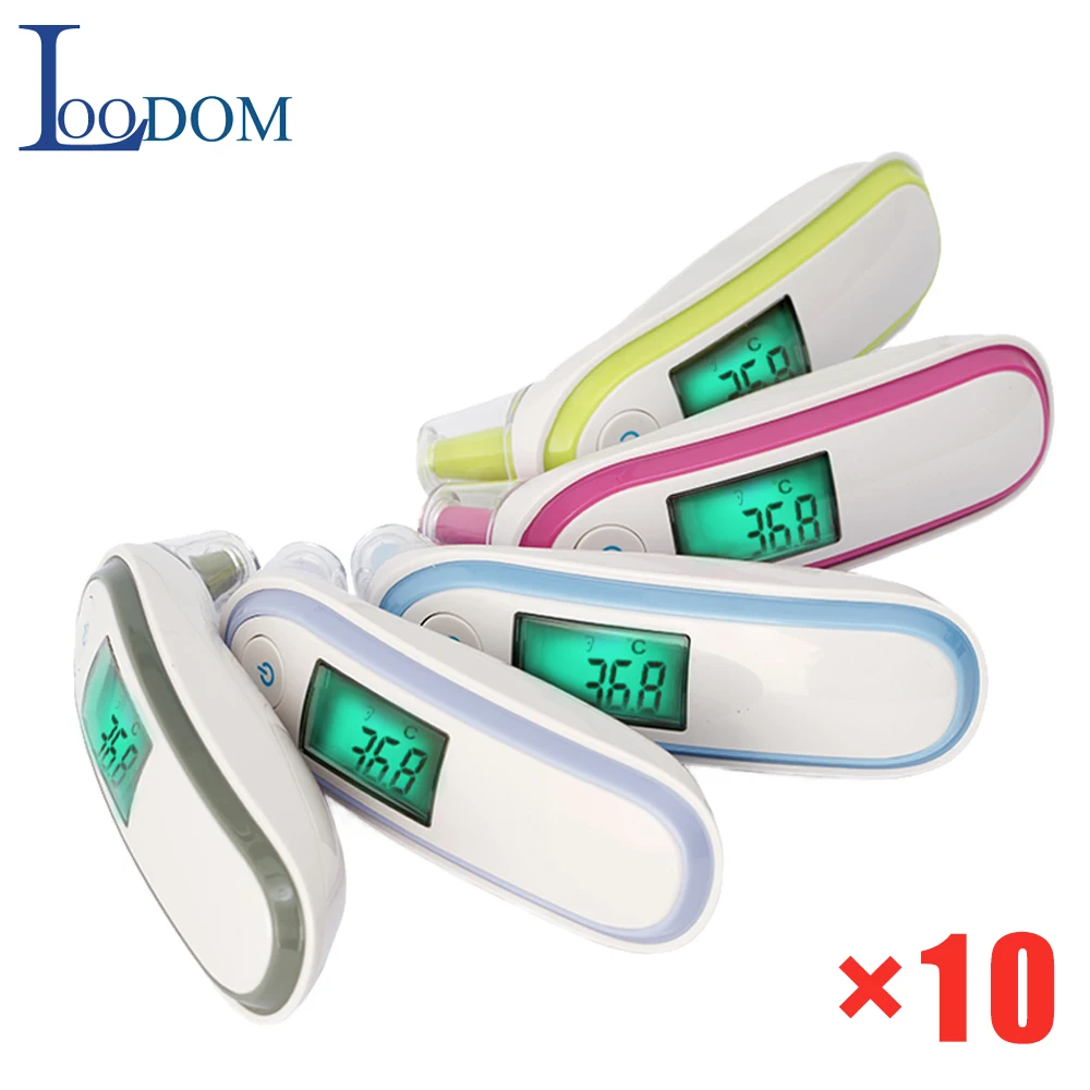 

Loodom Digital Infrared Thermometer Forehead and Ear Non-Contact emperature Medical Fever Measurement Device Baby Adult 
