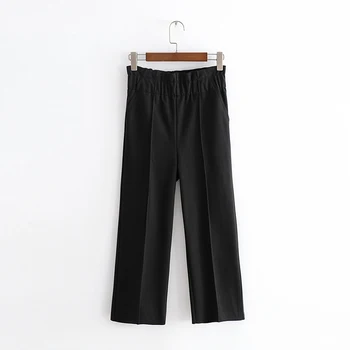

VomVoa 2020 spring new Korean fashion temperament thickening multicolor casual elastic waist was thin wide leg pants 1013