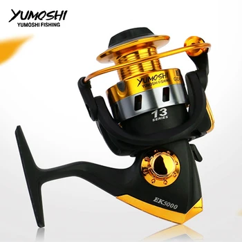 

New wheels 2019 spinning fishing reel 5.5:1 series fishing feeder spool Metal Coil Spinning wheel pesca lure fishing reels EK