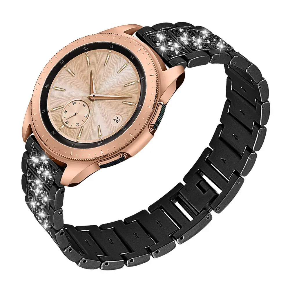 Блестящий Алмазный ремешок для часов samsung Galaxy Watch Active 46 мм 42 мм gear S3 классический ремешок для часов на замену браслет