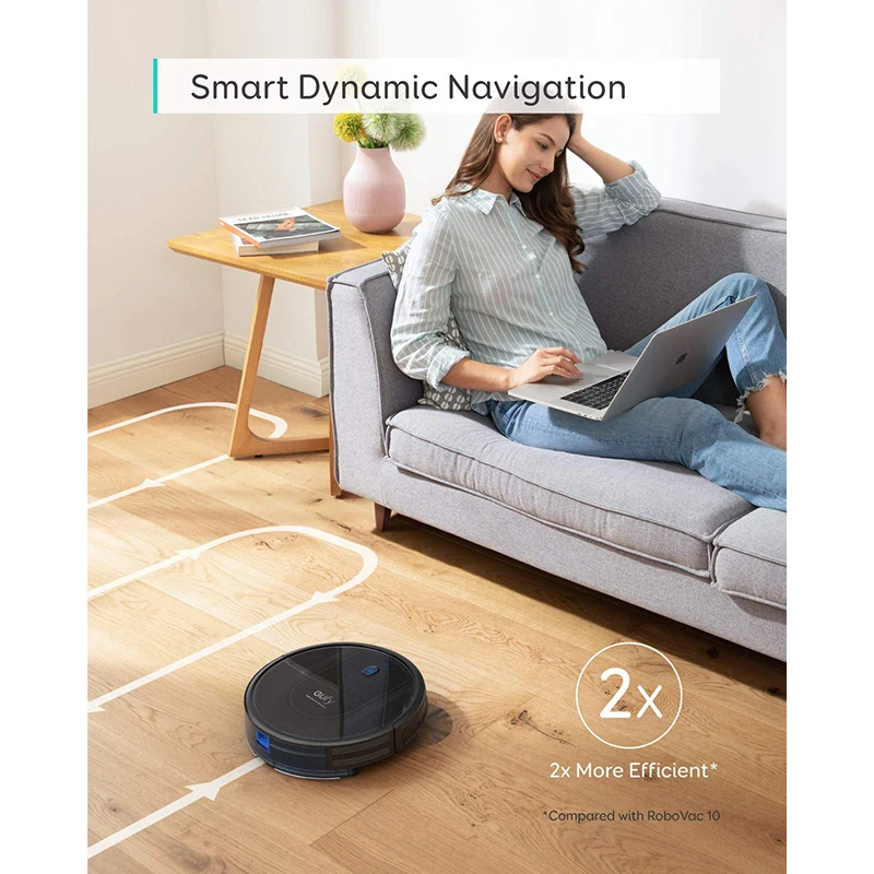 US $297.77 Eufy RoboVac G10 Hybrid Robot Vacuum Cleaner Smart Dynamic Navigation 2In1 Sweep And Mop WiFi SuperSlim 2000Pa