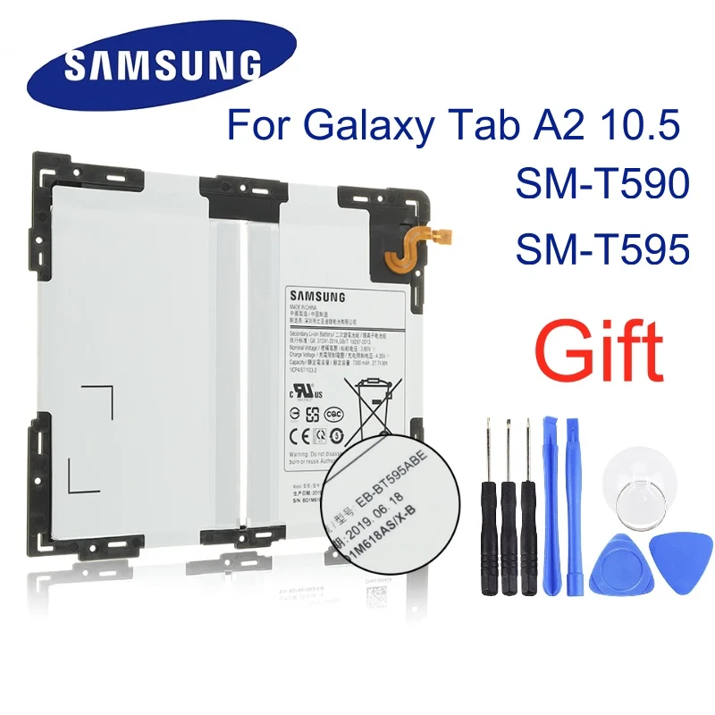 Оригинальный сменный аккумулятор Samsung для Galaxy Tab A2 10 5 SM T590 T595 оригинальный