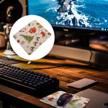 

3PCS Rectangle Anti-slip Rubber Christmas Xmas Theme Durable Gaming Mouse Mat Mouse Mat Mouse Pad for Home