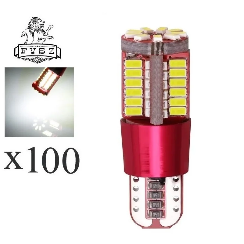 100 шт. T10 светодиодный W5W 3014 57 SMD 194 автомобиля сигнальная лампа для чтения клина