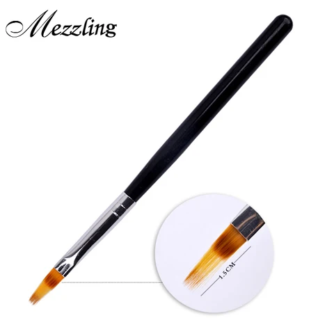 PC Black Handle Nylon Hair Ombre Brush Nail Art UV Gel Professional l Tools