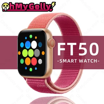 

FT50 Smart Watch Series 6 Bluetooth call Heart Rate Body Temperature Monitor Series 5 Smartwatch pk t500 iwo12 t600 x6 w26 FT30