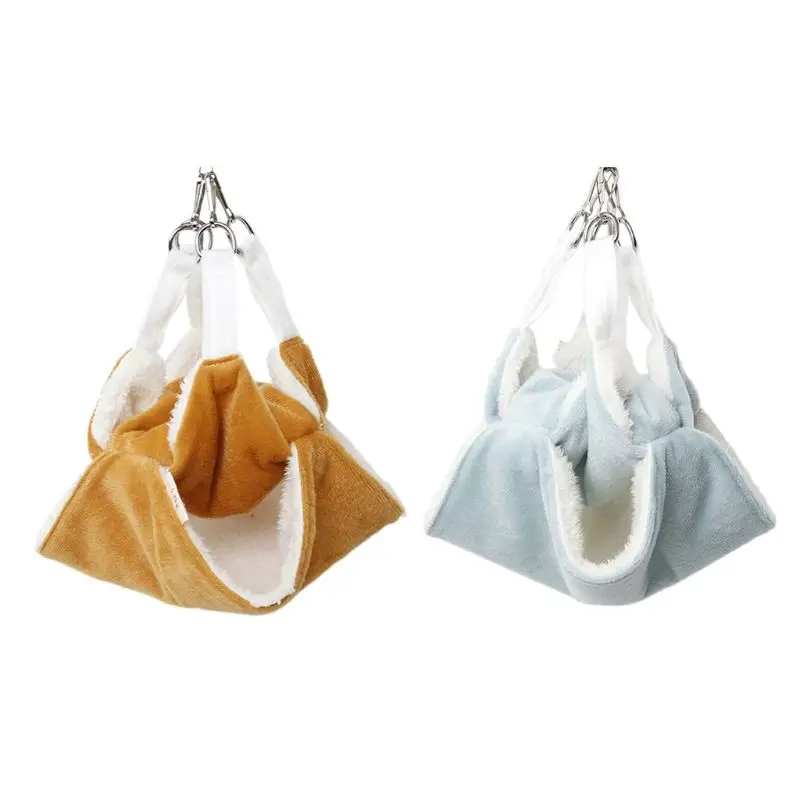 Hamster Jungle Tunnel Nest Hanging Hammock Pet Soft Plush Winter Warm Bed