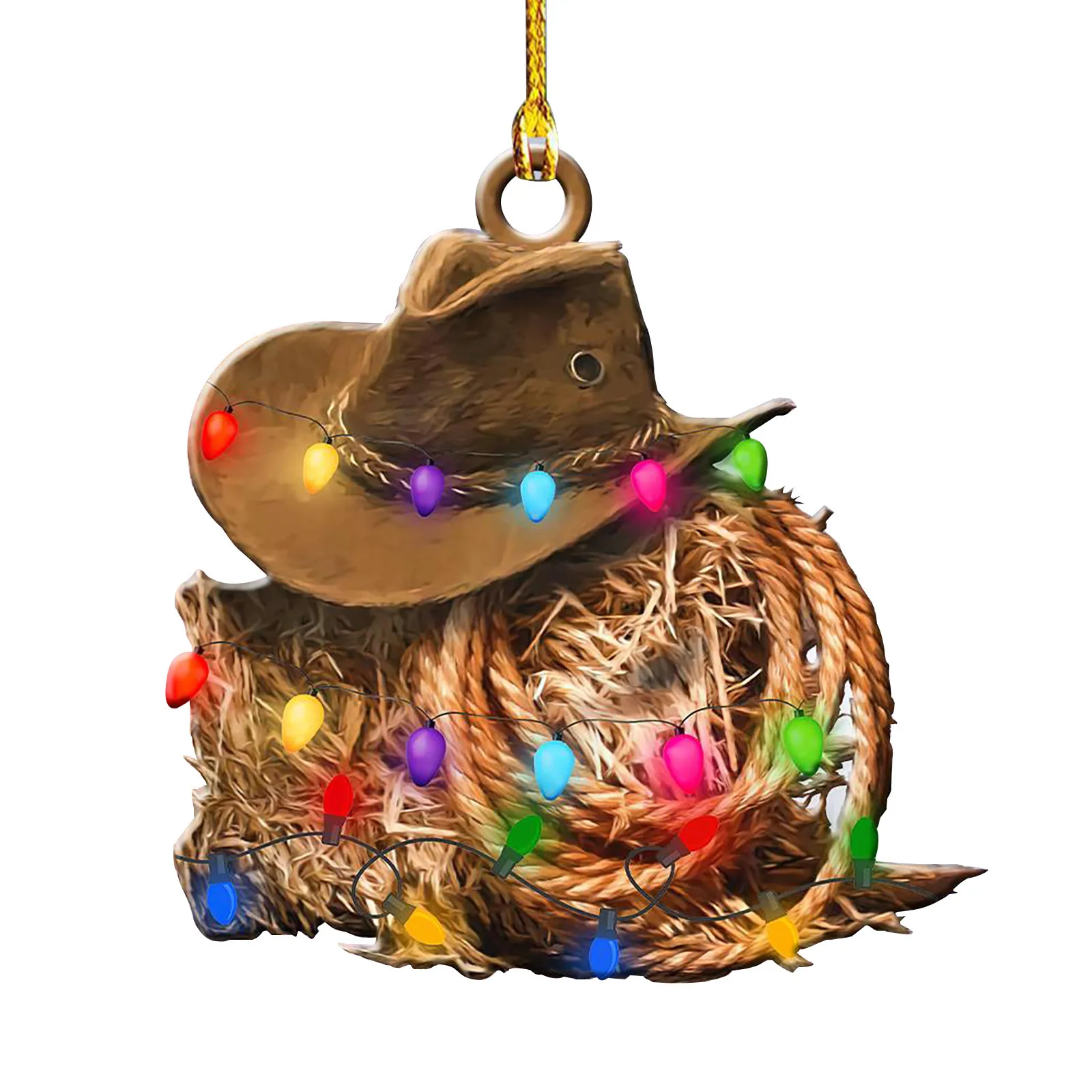 Vintage Christmas Western Cowboy Hat 