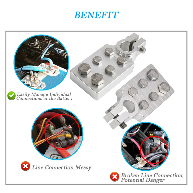 Support de pince de maintien réglable pour batterie de voiture, 5 paires de  bornes de batterie de voiture, connecteur de câble - AliExpress