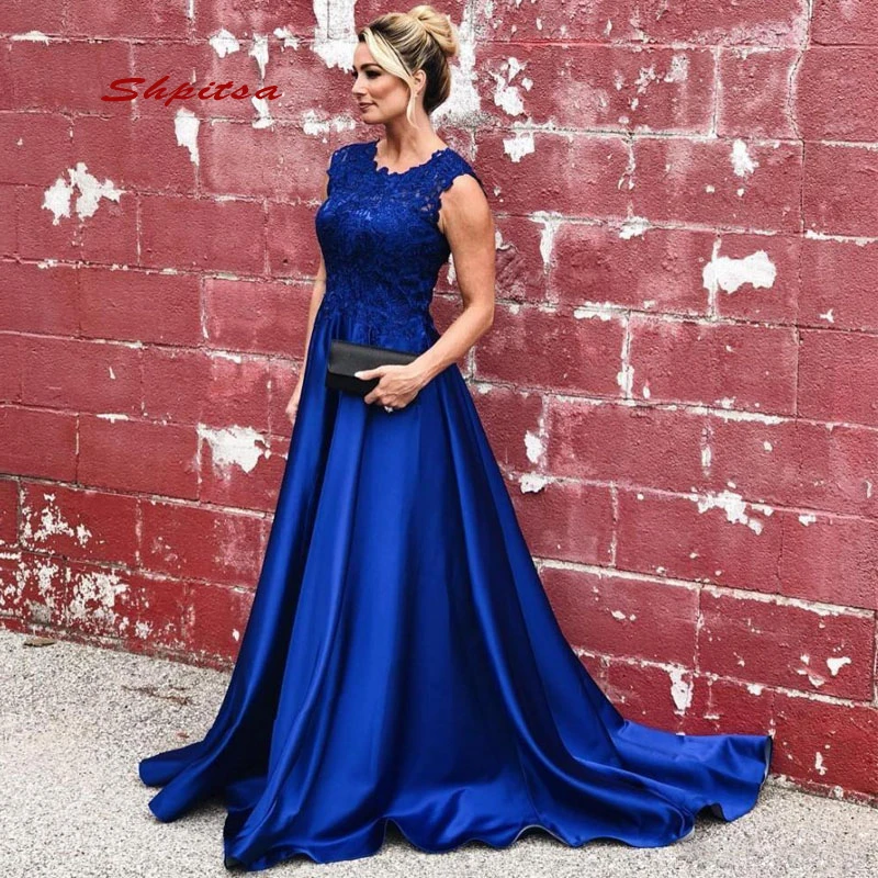 Royal Blue Lace Moeder Van De Bruid Jurken Voor Bruiloften Avond Plus Size Party Diner Formele Godmother Bruidegom Lange Jurken Royal Blue Lace Moeder Van De Bruid Jurken Voor Bruiloften Avond Plus Size Party Diner Formele Godmother Bruidegom Lange Jurken