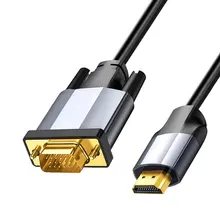 Câble mâle mâle vers VGA, compatible HDMI, avec puce de Conversion, pour ordinateur de bureau, ordinateur portable, PC, moniteur 