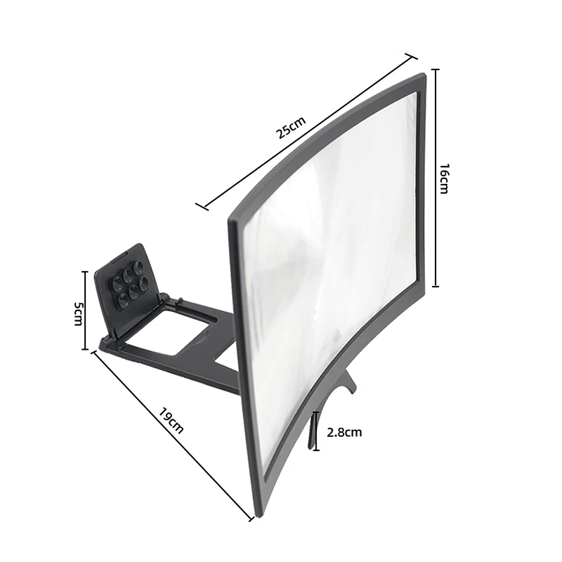 12 дюймов 3D телефон Экран HD лупа видео усилитель с телефона Складная Настольная подставка HD объектива с резьбой смартфон 6,5 дюймов Экран