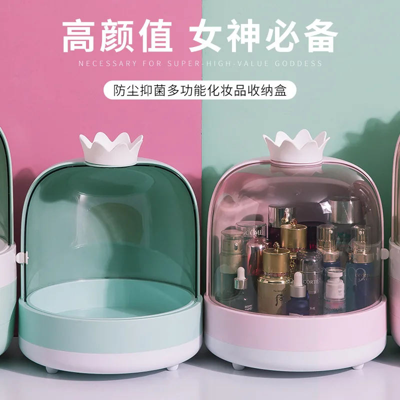 

Large Dustproof Makeup Organizer Jewelry Box Cosmetic Organizer Makeup Box Lipstick Makeup Storage Bathroom Table Organizer