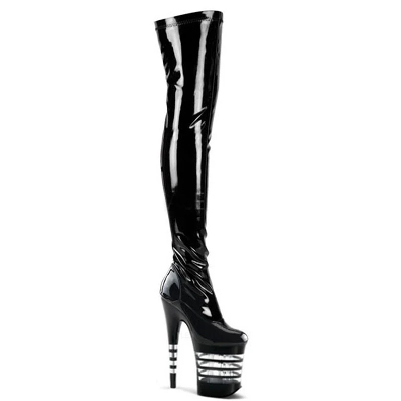 

Rncksi boots knee-high, round-headed, thin-legged boots with slender high-heeled waterproofing platform