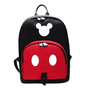 Disney Kids Backpack New Mickey Mouse School-Bag Children Girls Boys Backpacks Polyester Cute Cartoon Kindergarten Bags - Цвет: B