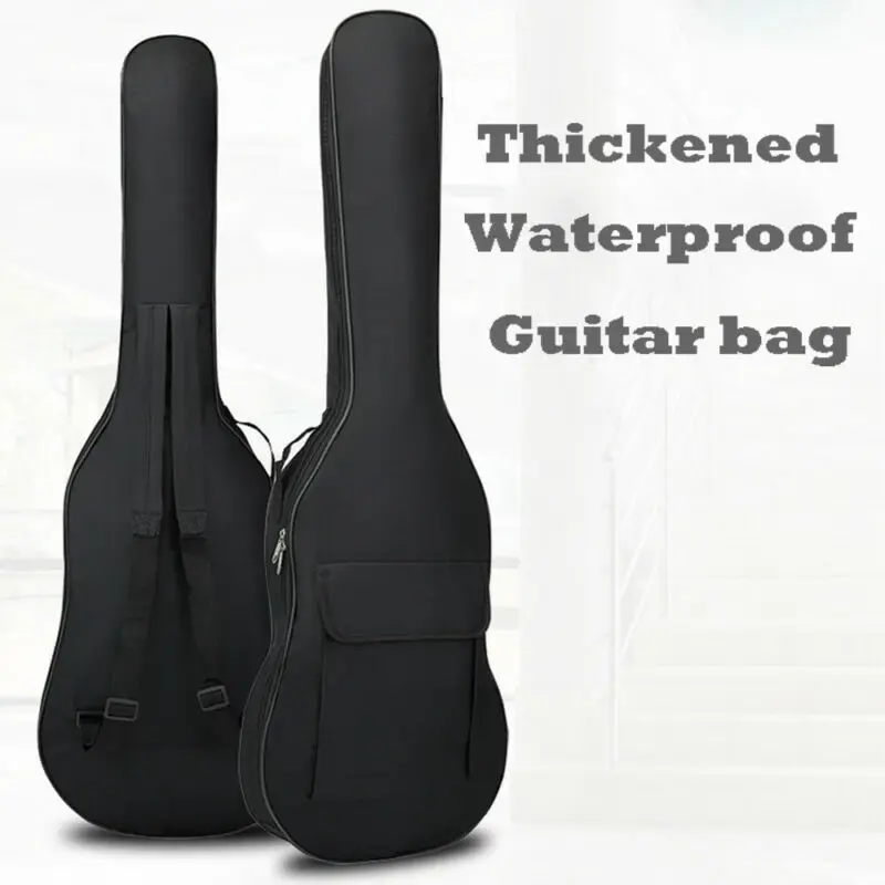 Местный запас двойные ремни мягкий водонепроницаемый электрический бас гитара сумка Мягкий чехол Gig Bag