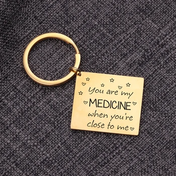

Love Keychain Square Tag Pendants Hot Sale Romantic Couple Gift Keyrings Fashion Metal Present Bag Charm Girlfriend Boyfriend