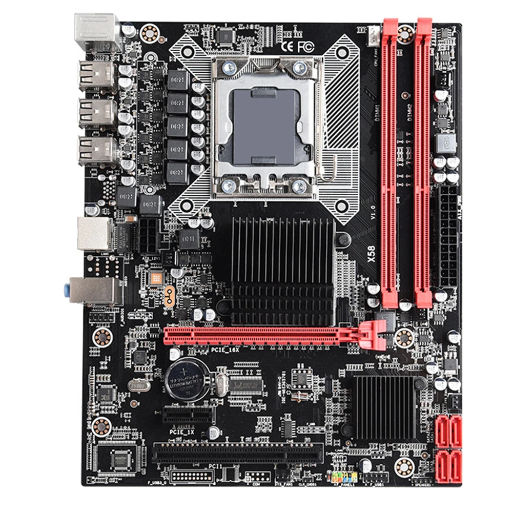 

X58 Memory LGA 1366 USB2.0 PCI Express Computer Dual Channel Stable Gaming Motherboard Solid State 32G DDR3 Durable Desktop