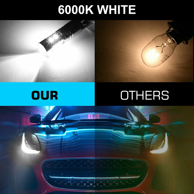2pcs H1 White LED Fog Headlight Bulb Super Bright 6000K Xenon Halogen High Low Beam Lamp For Headlight DRL Fog Driving Light led car lights led lights led bulbs led headlights led car headlights car headlamps