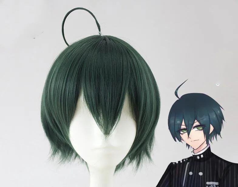 Индивидуальный заказ Danganronpa V3 Косплей Saihara Shuichi костюм аниме для косплея игра школьная форма костюм наряд пальто+ брюки+ шляпа - Цвет: Wig