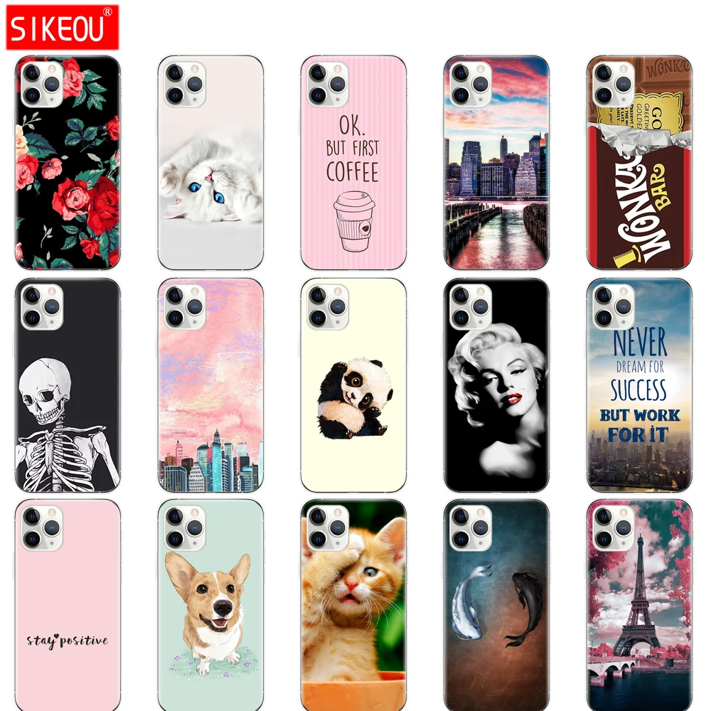 Мягкий силиконовый чехол для телефона iphone 11 pro max eleven etui бампер задняя крышка
