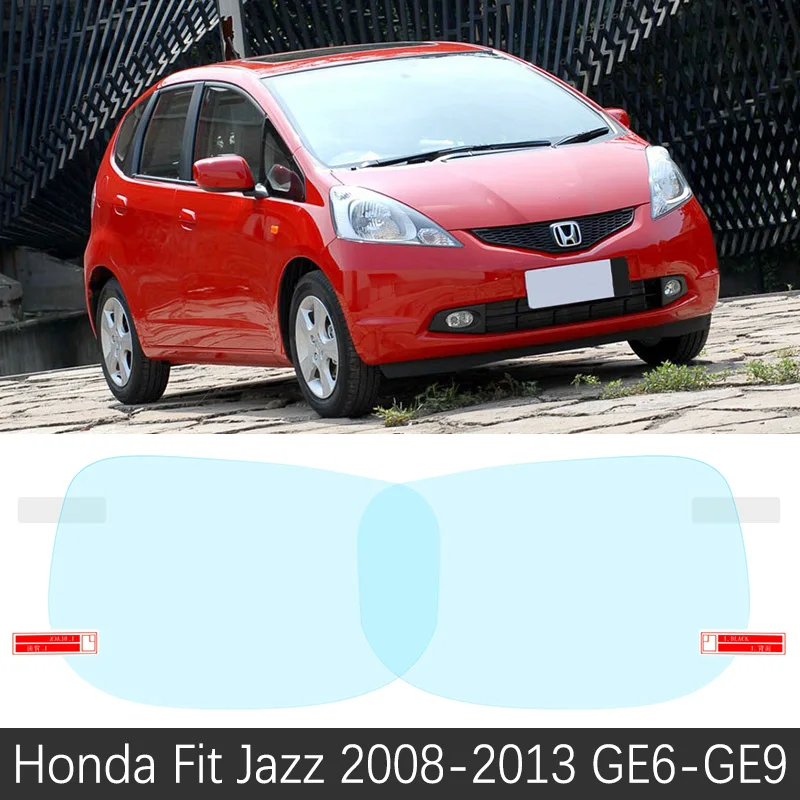 Полное покрытие, противотуманная пленка, зеркало заднего вида для Honda Fit Jazz 2008~, аксессуары GE6 GK5 2009 2010, автомобильные прозрачные пленки - Название цвета: Fit Jazz 08-13 GE6-9