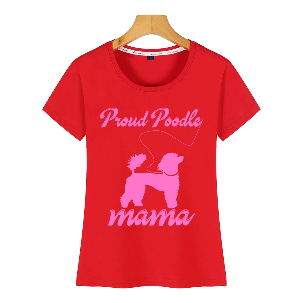 Женская футболка vt087 proud poodle mama Fit с надписями на заказ