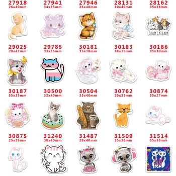 

DIY Craft Supplies cartoon character flat back planar resins 30 pieces. Cat, PR-27918-31514