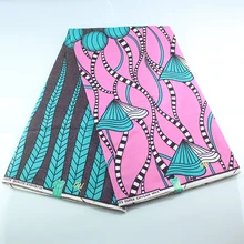 Cotton Wax Prints Fabric Ankara Batik Real Wax High Quality 6 yards African Fabric for Party Dress