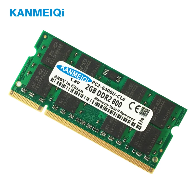 Kanmeiqi оперативная память DDR2 2 Гб PC2-6400u 667/800 МГц памяти ноутбука Тетрадь somidd 1,8 v