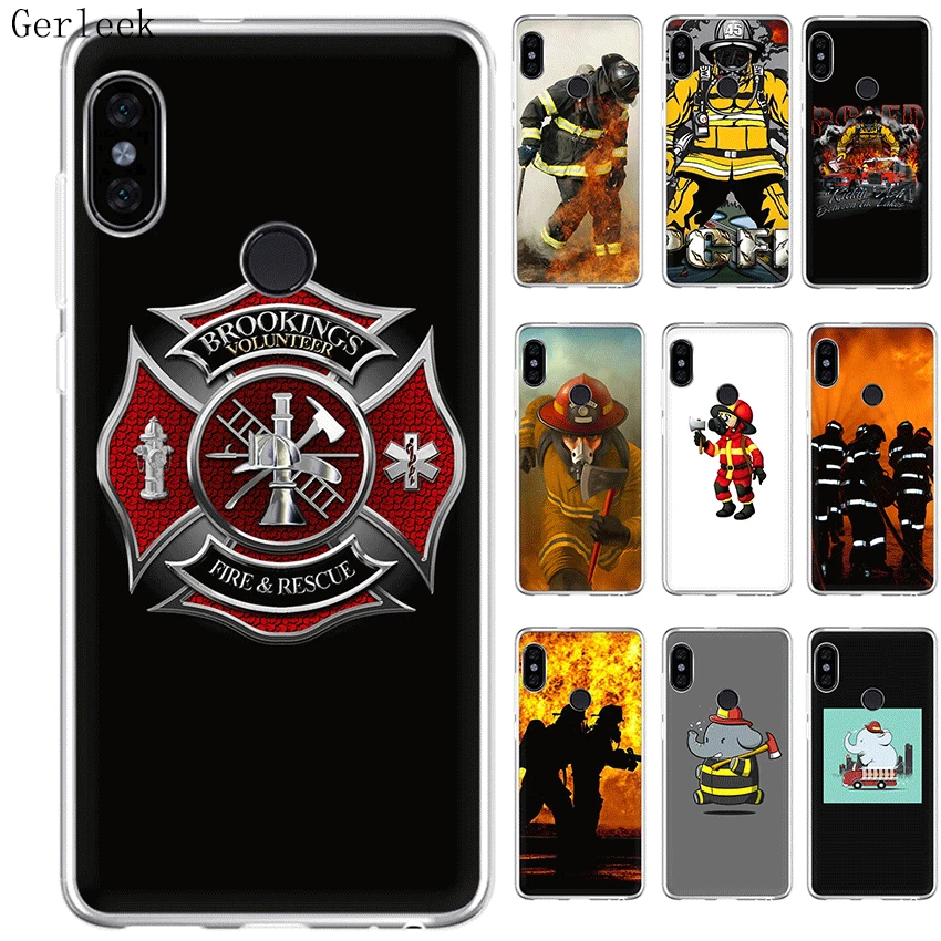 

Gereleek Mobile Phone Case For Xiaomi Redmi Note 3 4 4X 7 5 Pro 5A A Prime Hard Cover Firefighter Heroes Fireman Shell