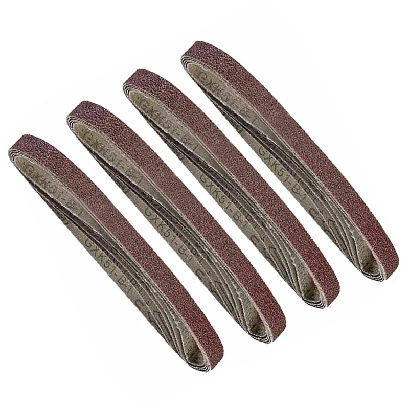 20 PCS Assorted Alumina Sanding Air Belt Finger Sander Belts 13mm* 457mm 40/60/80/100/120Grit Grinder Sanders Accessories