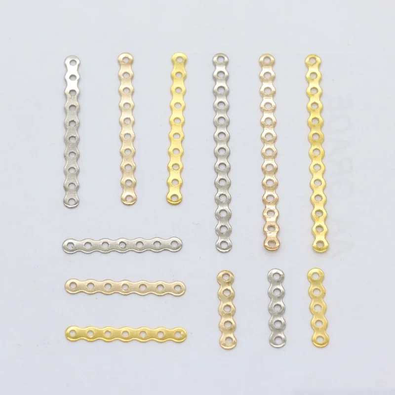 100P Серебристый позолоченный металл 5 отверстий 7 10 13 волнистая форма