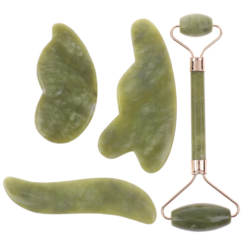 Natural Jade Guasha Board Face Massager Lifting Tool Anti Cellulite Wrinkle For Face Neck Back Body Acupuncture Pressure Therapy